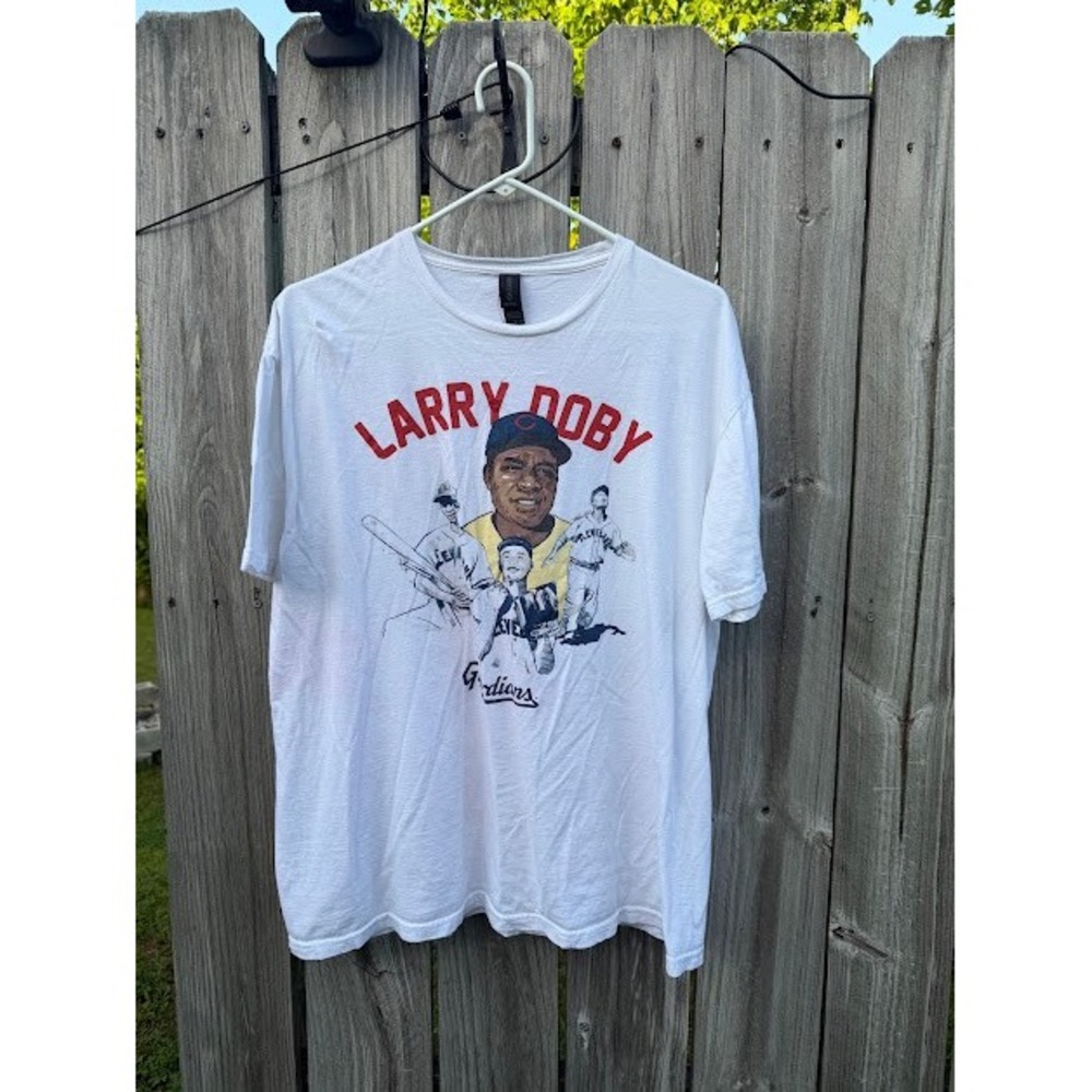 Baseball MLB Cleveland Guardians Larry Doby Shirt Mens XL White